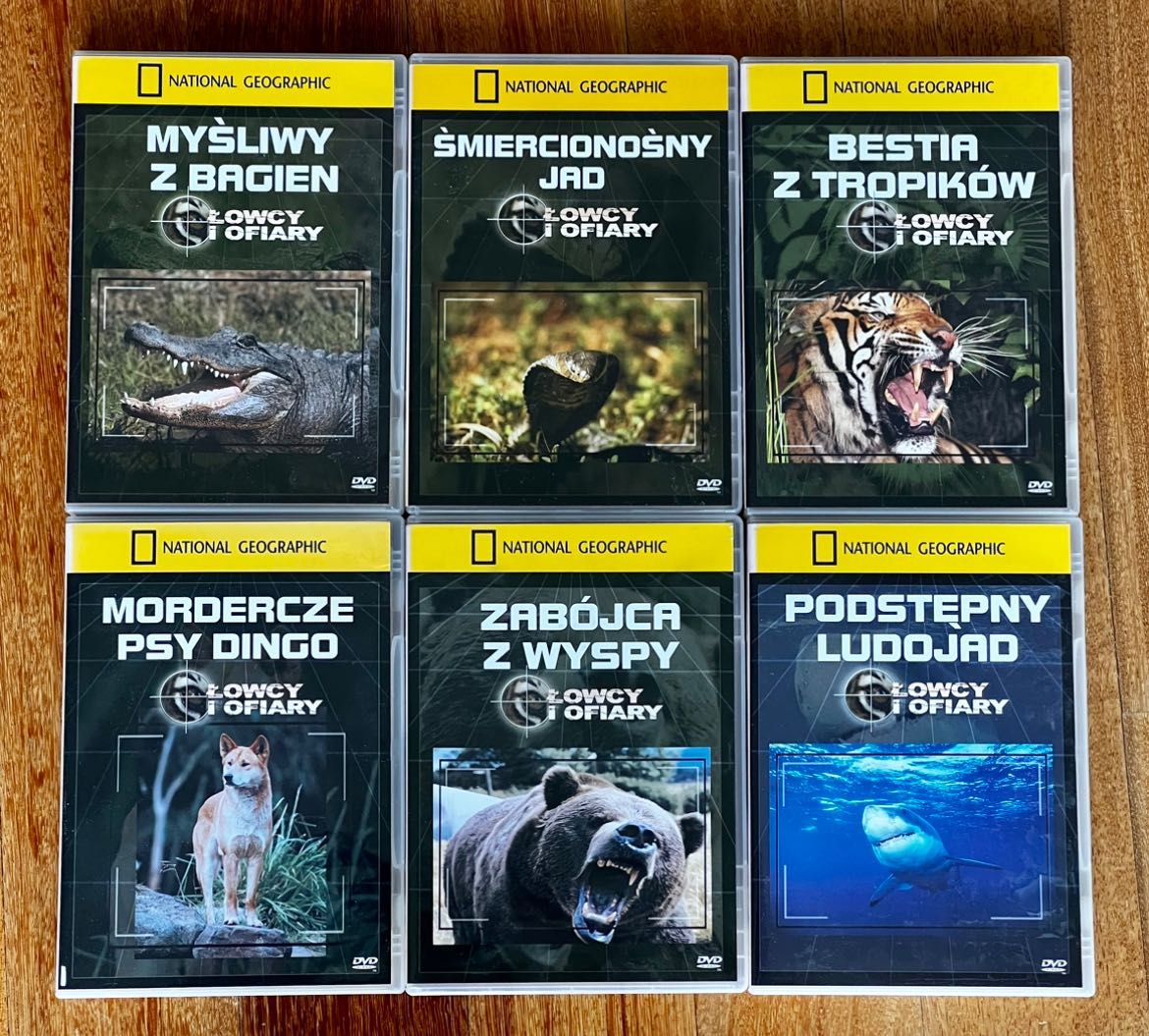 6xDVD National Geographic - Łowcy i Ofiary