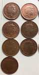 Монеты. Редкий набор монет one penny. Включая 1971 г