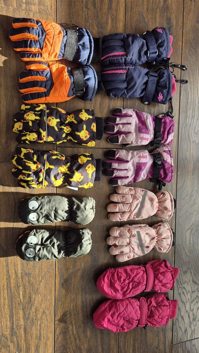 Rękawice zimowe narciarskie różne dla chłopca i dziewczynki