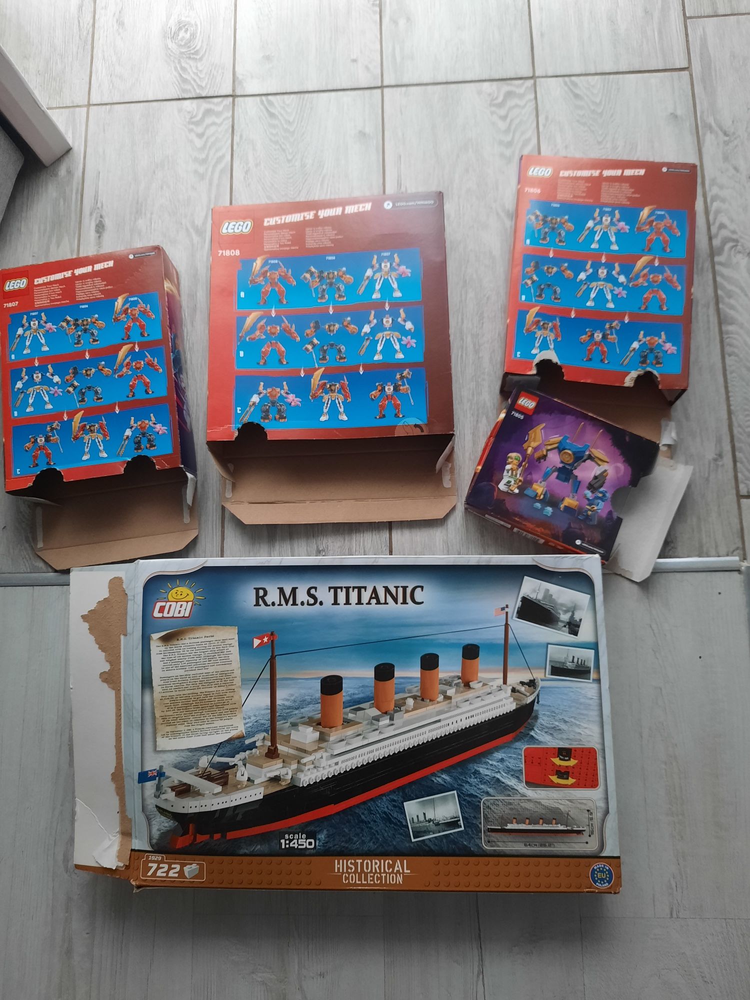 5 x karton lego ninjago cobie titanic