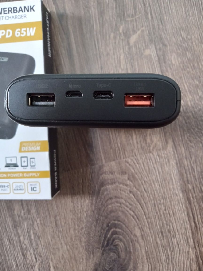 Powerbank WG (Winner Group)  20000 mAh QC 3.0 PD 65W Czarny