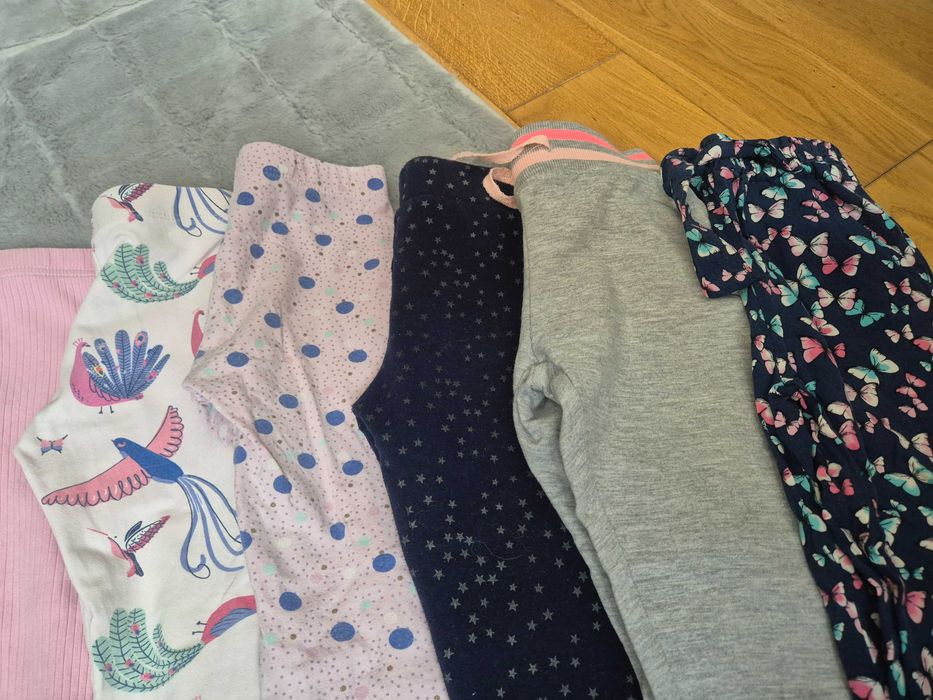 Zestaw dla dziewczynki, 104, 8 sztuk, piżama Tchibo, legginsy.