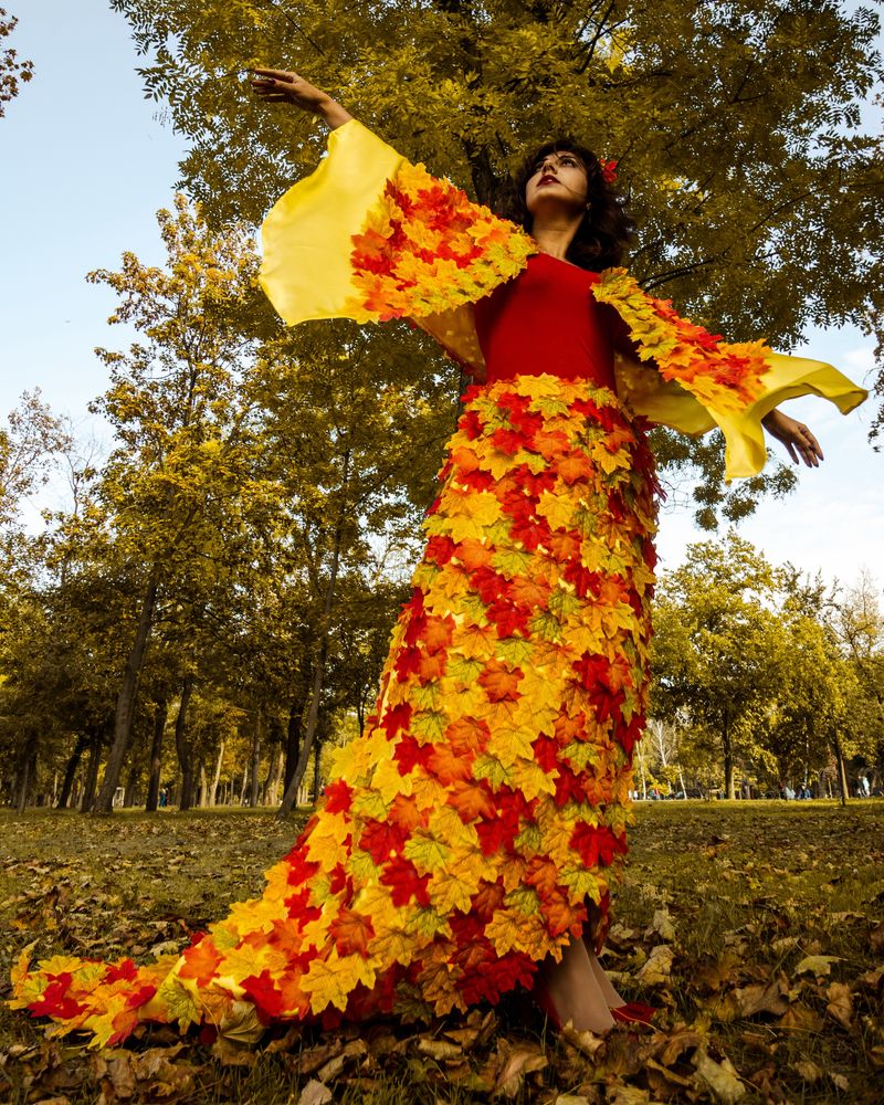 Платье Осень Костюм для фотосессии праздника детский утренник