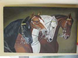 Obraz konie cztery maści