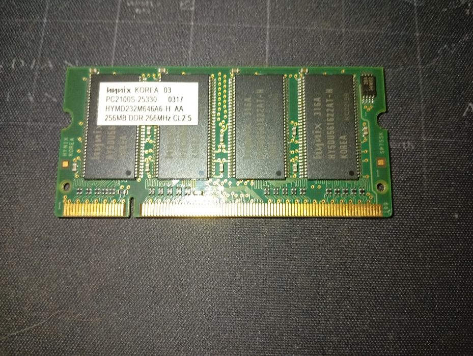 Memória RAM 256 MB DDR sodimm