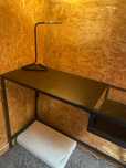 Secretaria de vidro c/ candeeiro