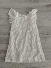 Sukienka H&M biała koronka 110/116 komunia