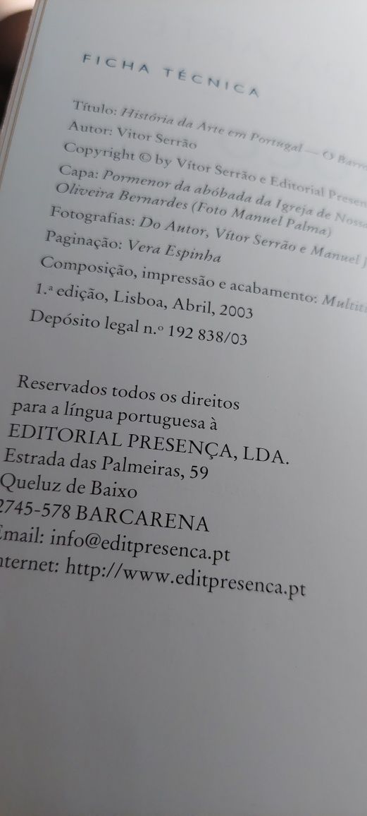 História da Arte em Portugal, O Barroco - Vítor Serrão