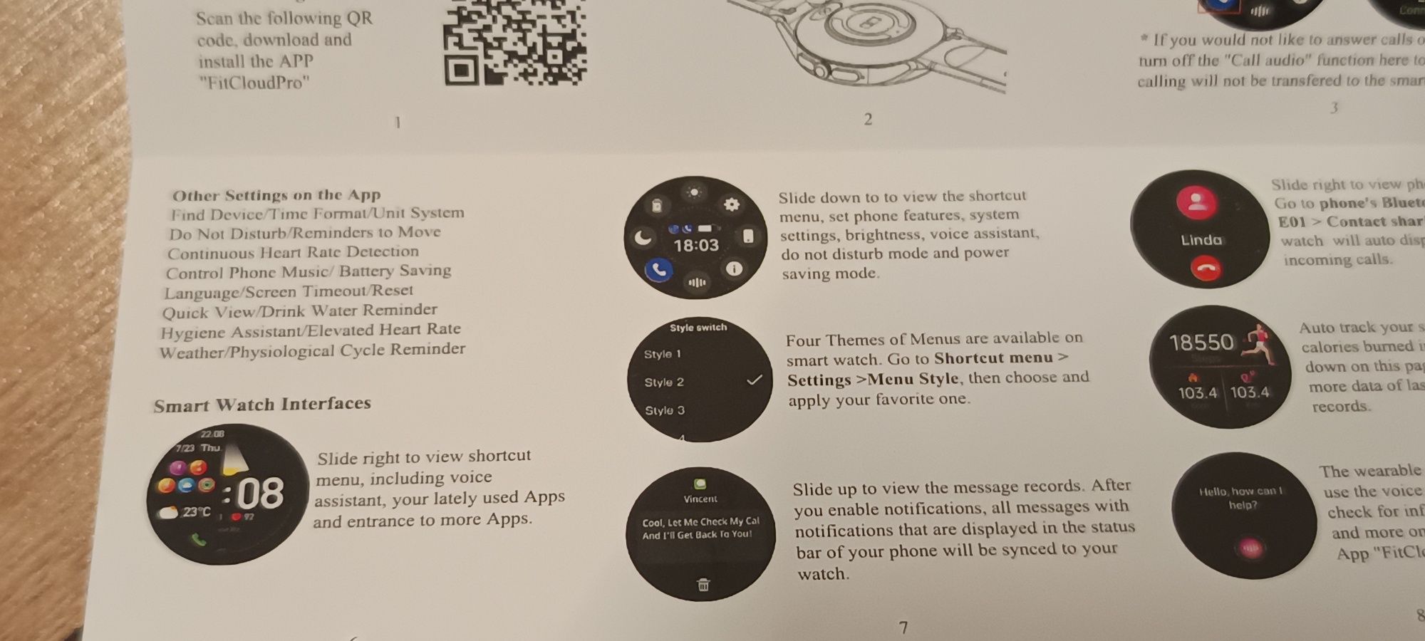 Smartwatch damski Fitonme silver iOS android