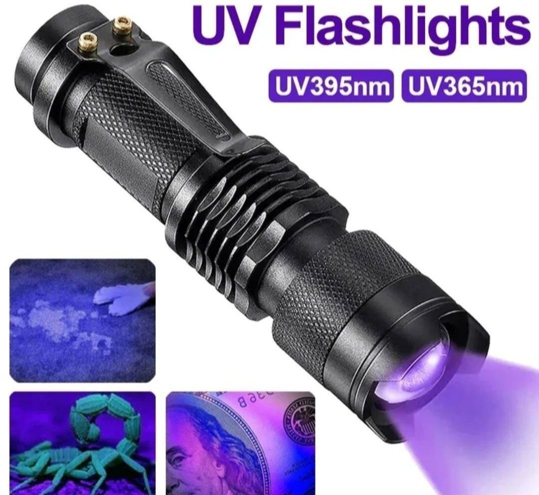 Latarka LED UV 395nm przenośna mini latarka
