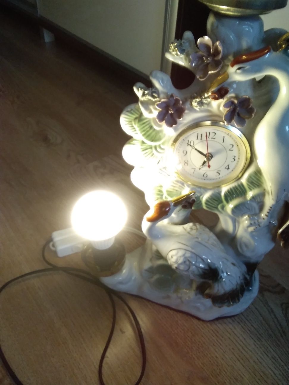 Lampa ceramiczna stylowa PRL kolekcje starocie