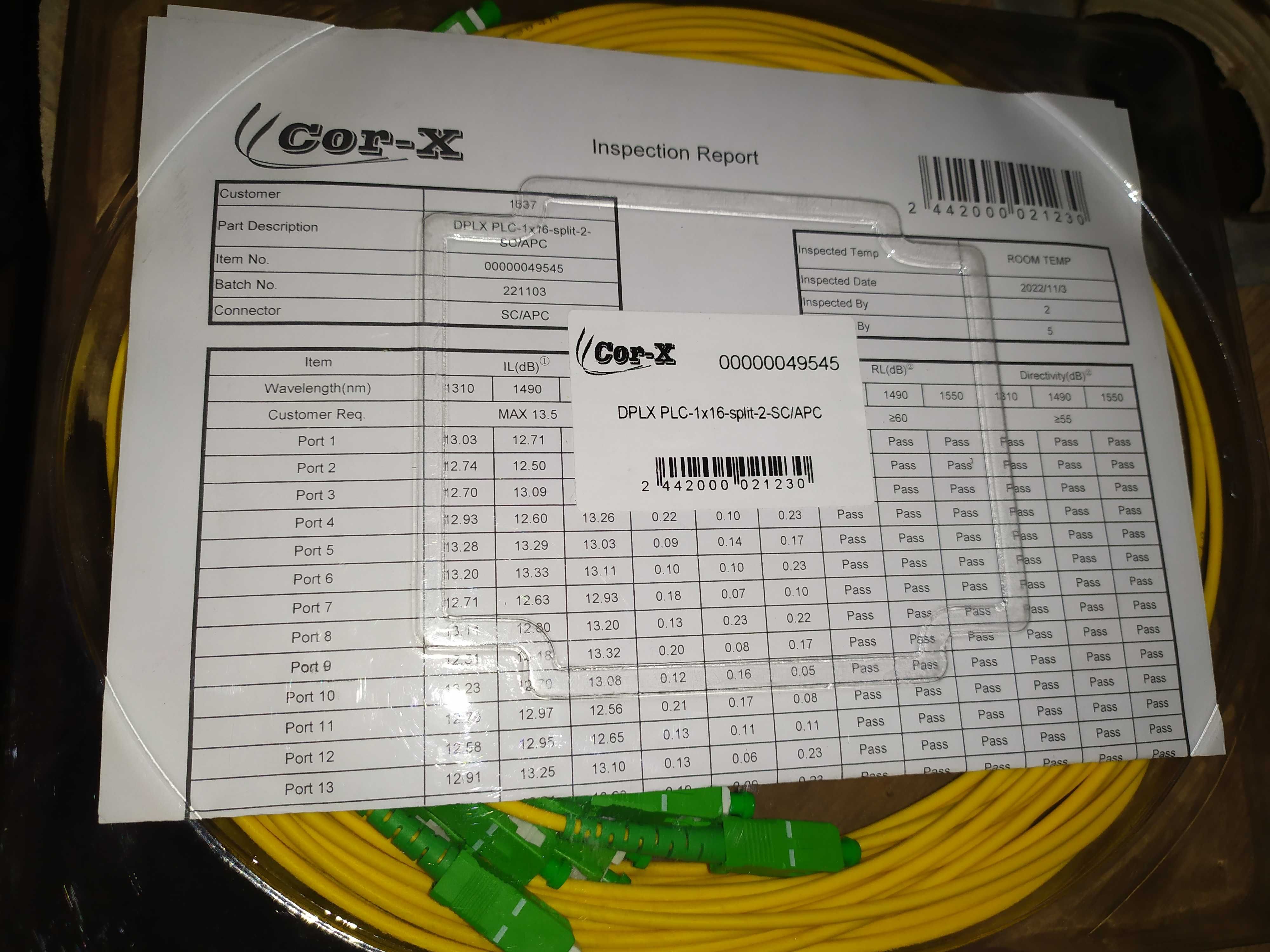 Делитель оптический (Splitter) PLC 1x16 SC/APC (ABS-box).