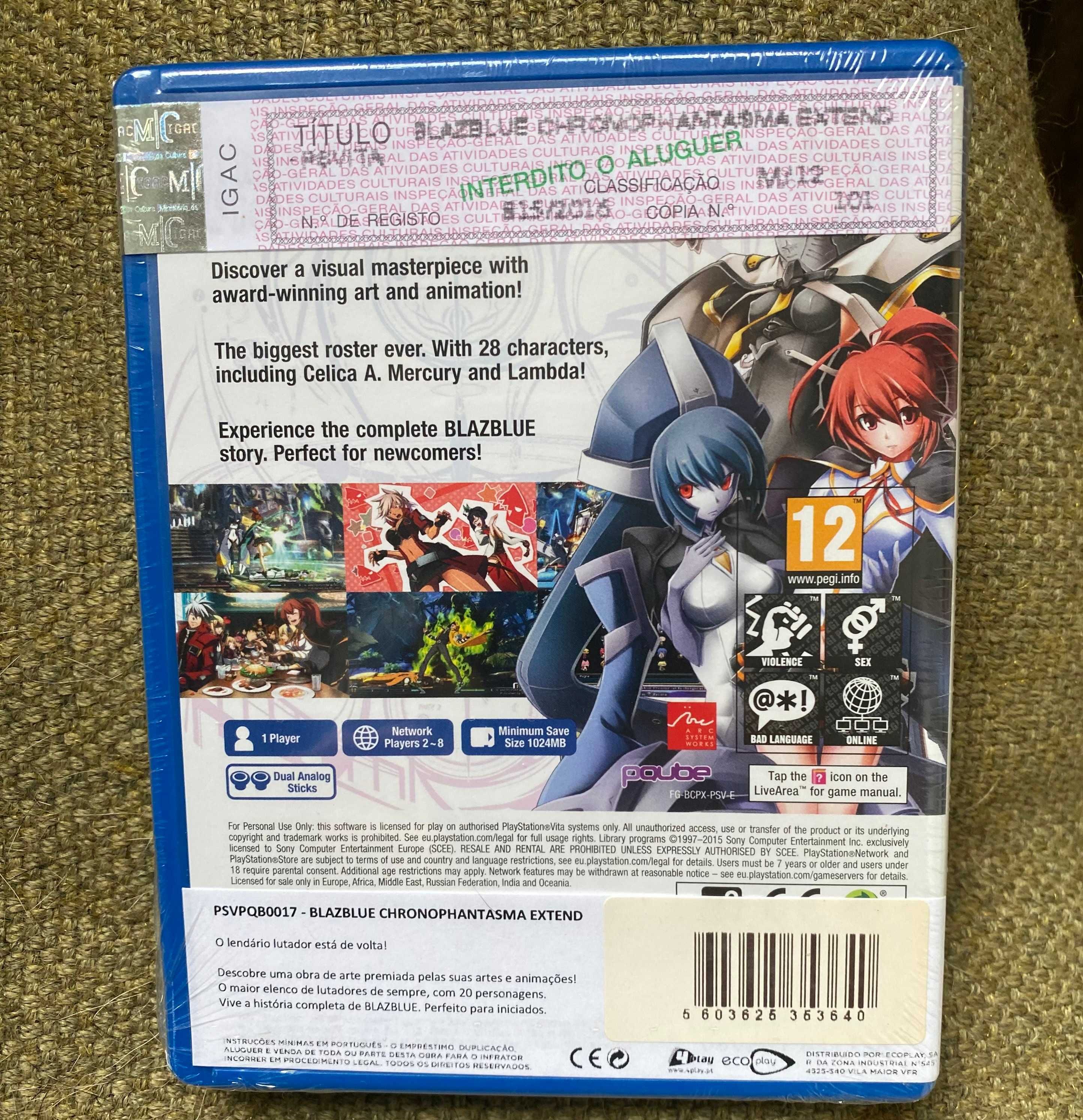 Blazzblue Chrono Phantasma Extend - Jogo PS VITA