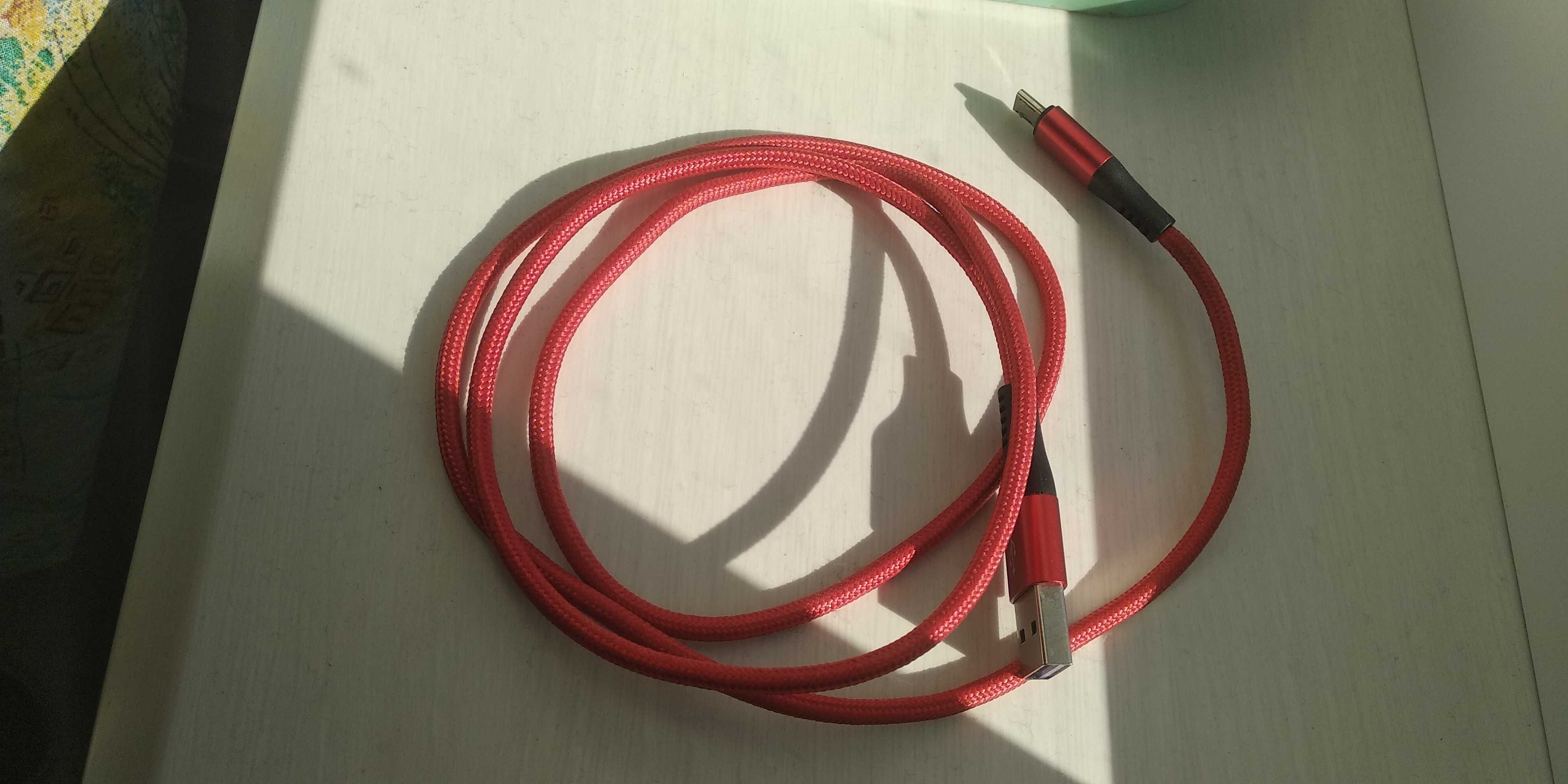 Провод зарядки microusb Кабель USB 3A  to micro-USB 1m