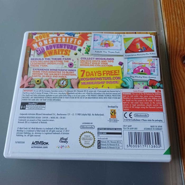 Moshi Monsters: Moshlings Theme Park na konsolę Nintendo 3DS.
