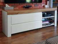 Szafka RTV brw holten. Black Red White. 156 cm, 2 szuflady.