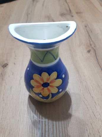 Kolorowy Wazon ceramiczny kwiat  19 cm