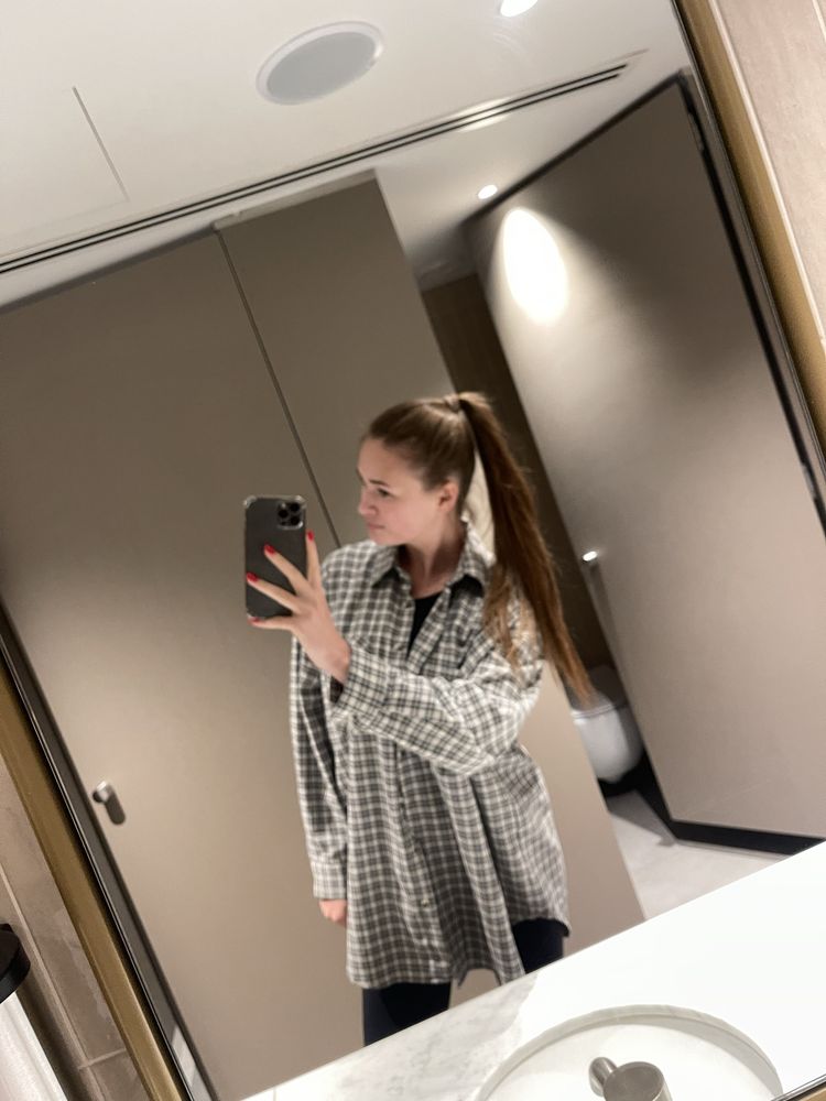 сорочка в клітинку голуба