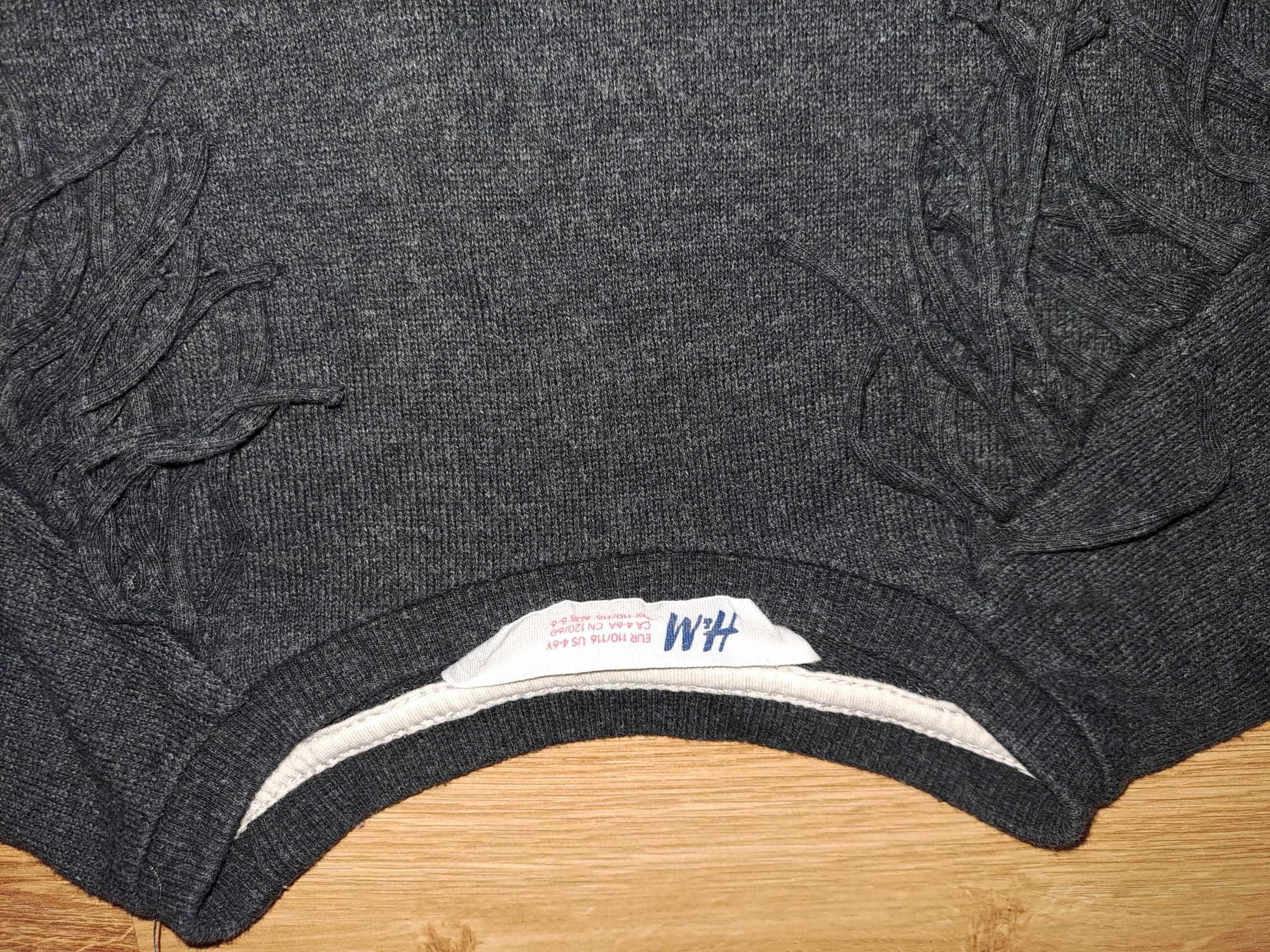 Tunika dziewczęca H&M z frędzlami / rozmiar 110-116 cm