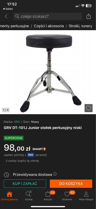 stołek perkusyjny junior