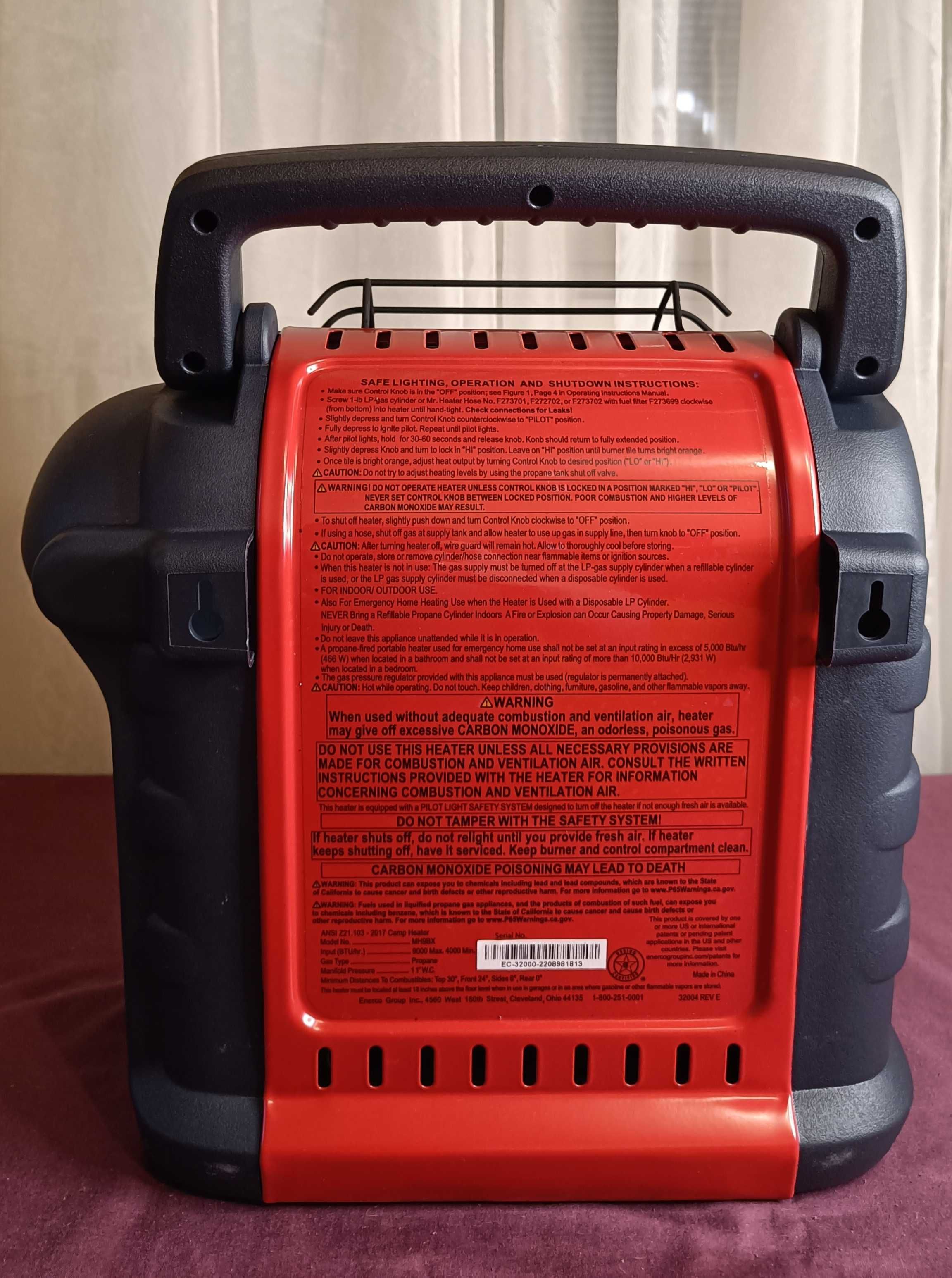 Обігрівач газовий Mr. Heater MH9BX портативний