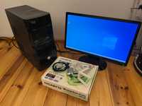 Zestaw Komputerowy PC Monitor Intel Core 2 Quad GeForce 8600GT 4GB Ram