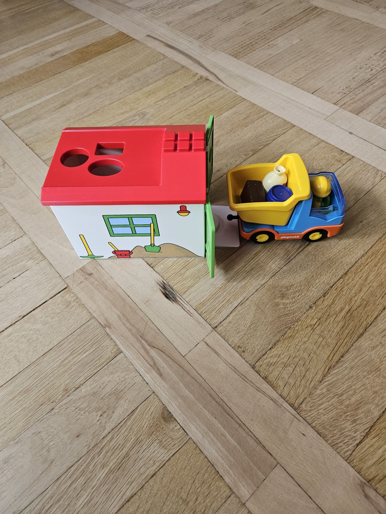 Autko z garażem, sorter, Playmobile