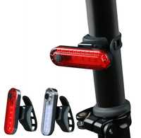 Вело габарит VOLCANO на COB диоде USB велосипед 50 люмен красный/белый