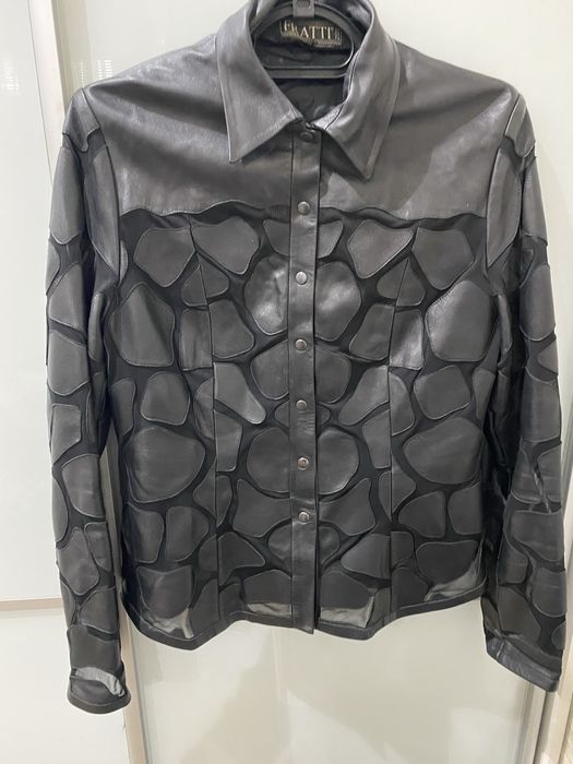 Рубашка з  натуральної шкіри