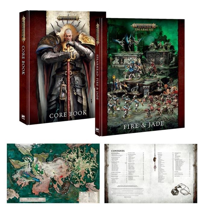 SKAVENTIDE Core Book Fire And Jade Cards I Mata Do Gry Aos Warhammer N