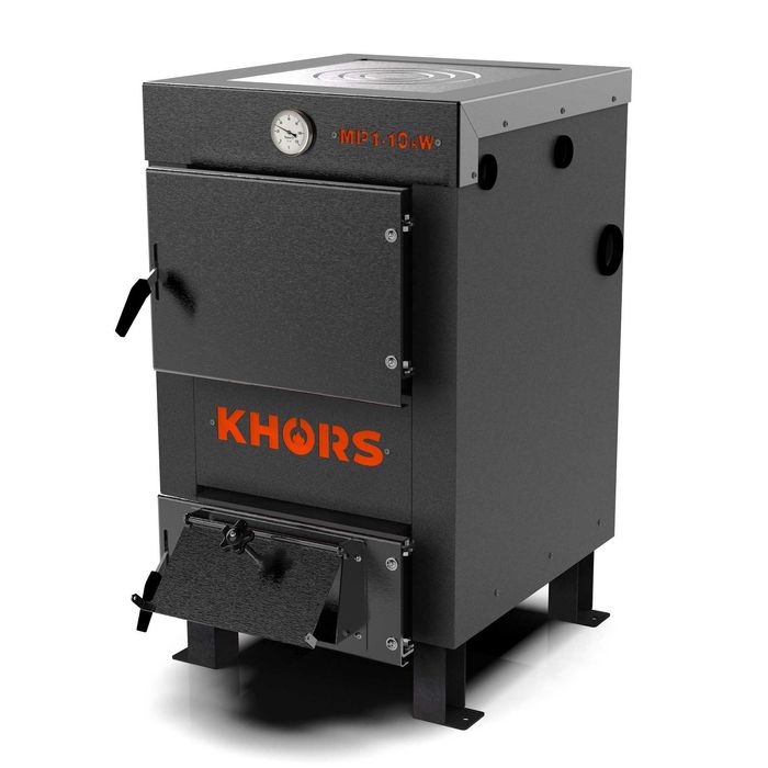 Твердотопливный котел с плитой KHORS MP1 10 кВт, Твердопаливний котел