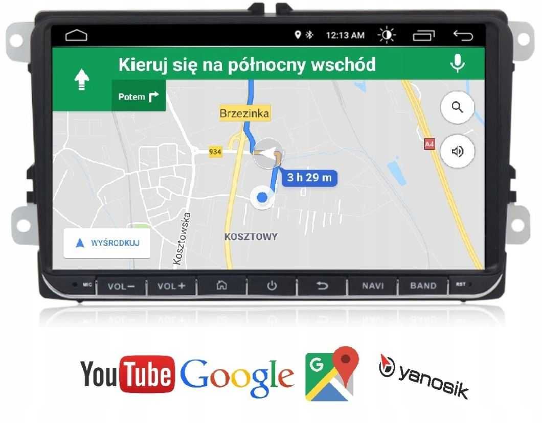 Nawigacja 2DIN radio Android VW Passat B6 B7 Golf 5 6 Touran Skoda