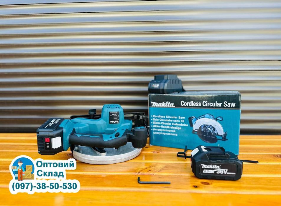 Аккумуляторная циркулярная пила паркетка Makita DHS680 36V 8A 185 диск