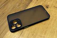 Etui matowe silikonowe iPhone 15 PRO MAX niebieskie