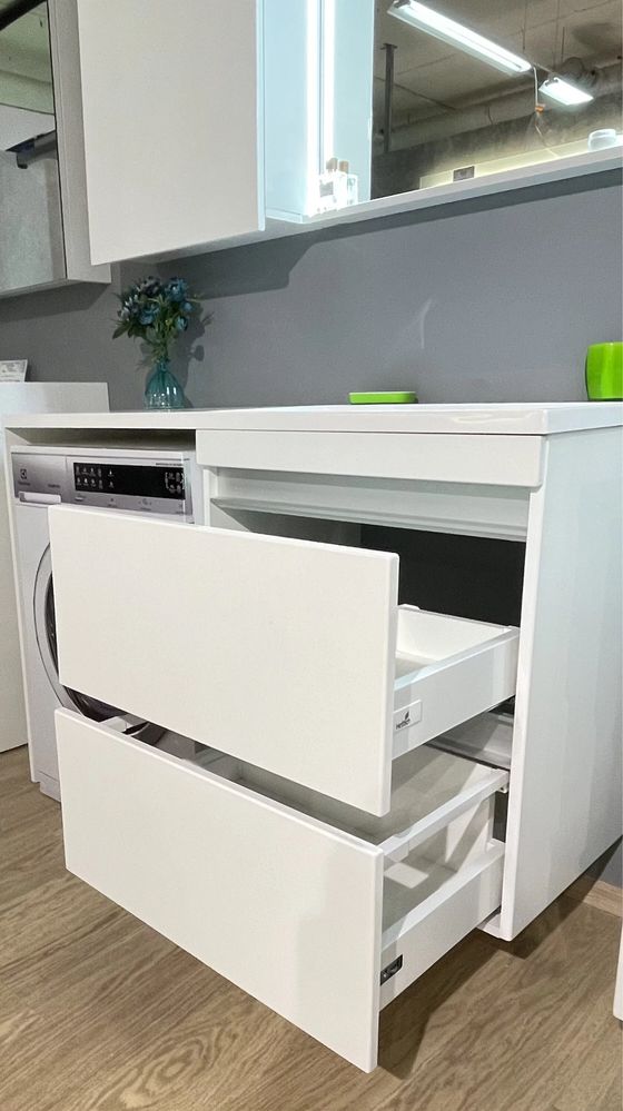 Подвесная тумба fance marble с умывальником 124 см