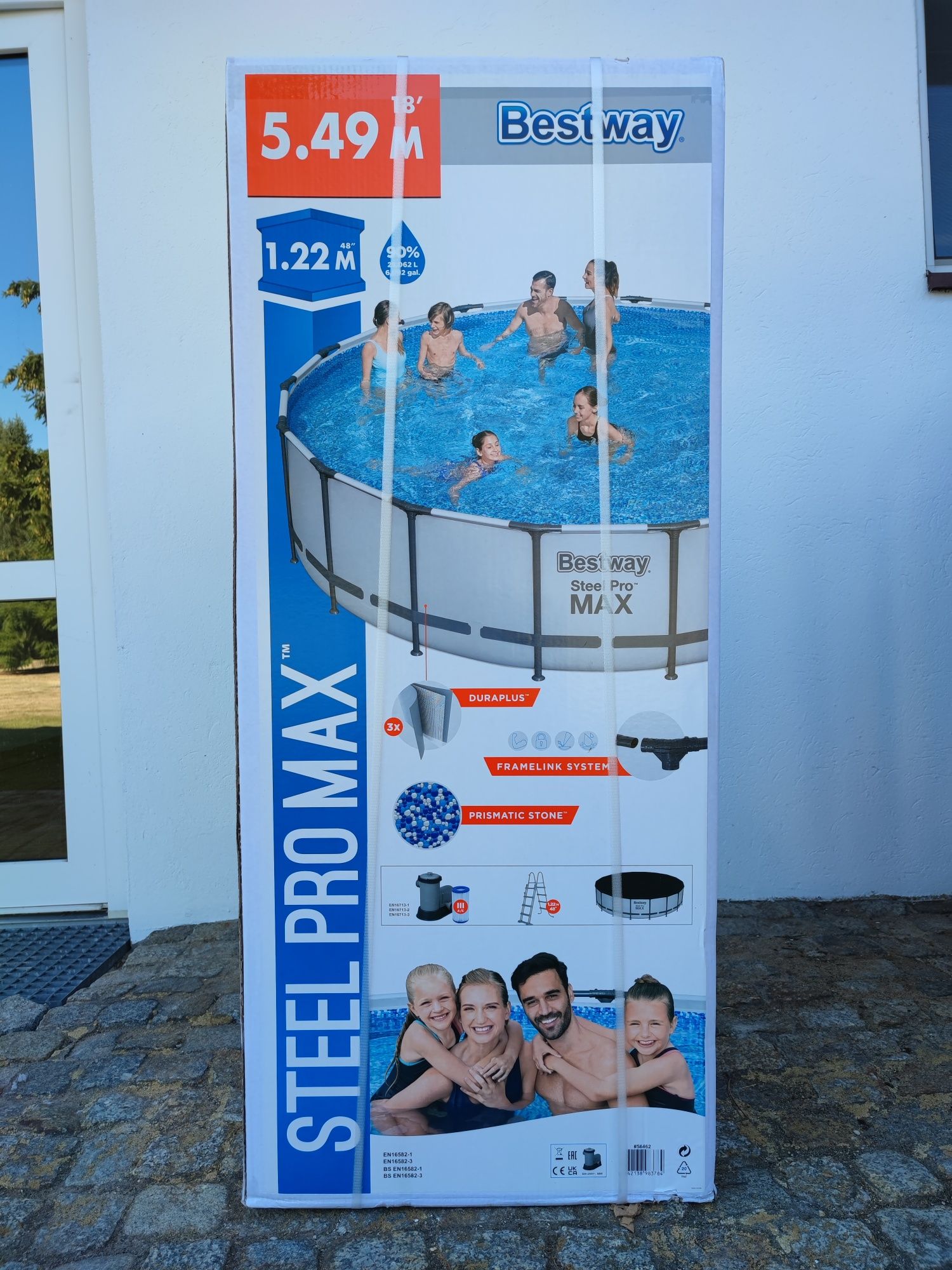 Basen Bestway 5,49 x 1,22 m z drabinką  Nowy, nie otwierany !!!