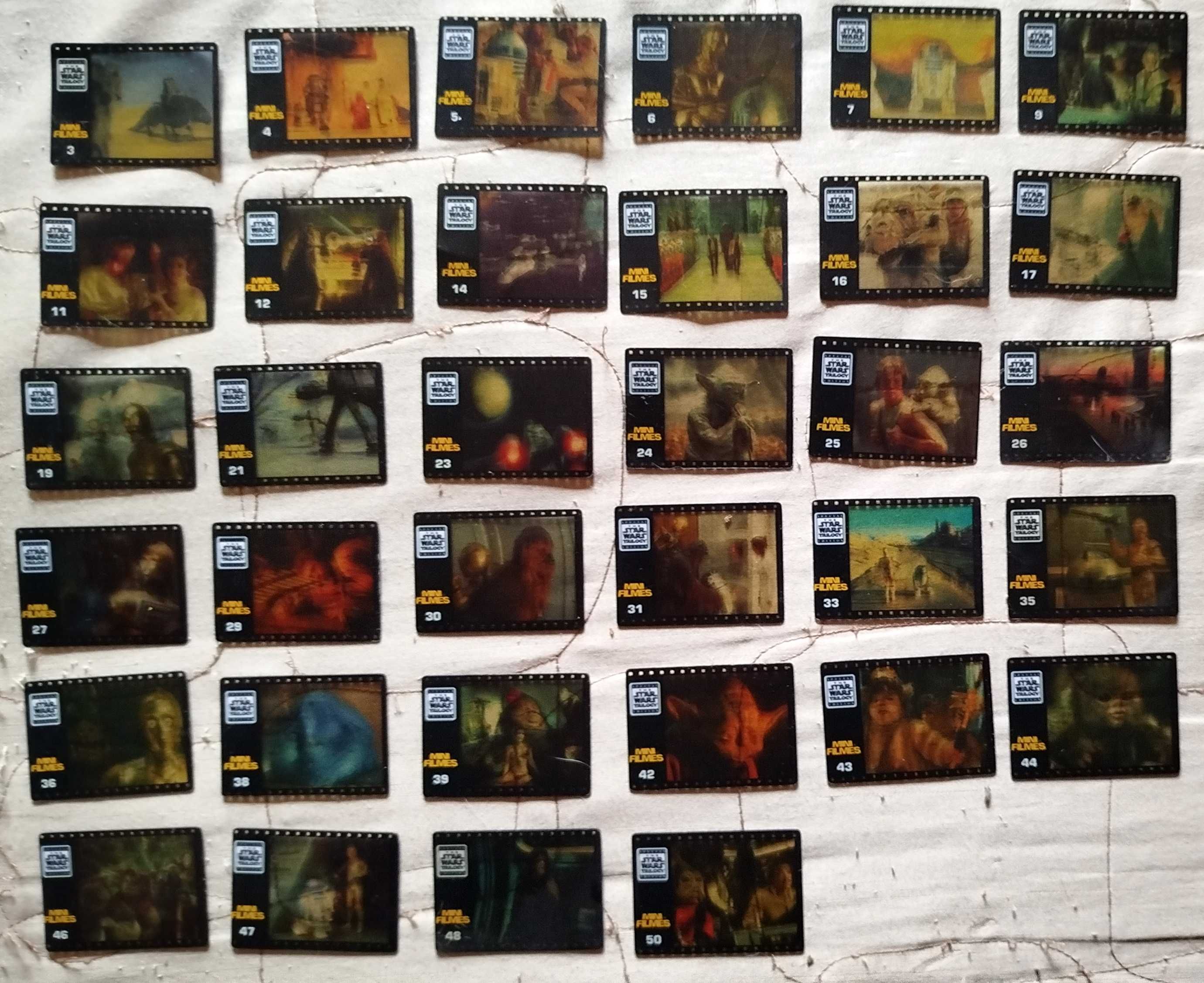 Mini Filmes / Slides da Caderneta de Coleção STAR WARS Matutano 1996