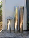 Conjunto 2 tubos + chapéu chaminé D150mm