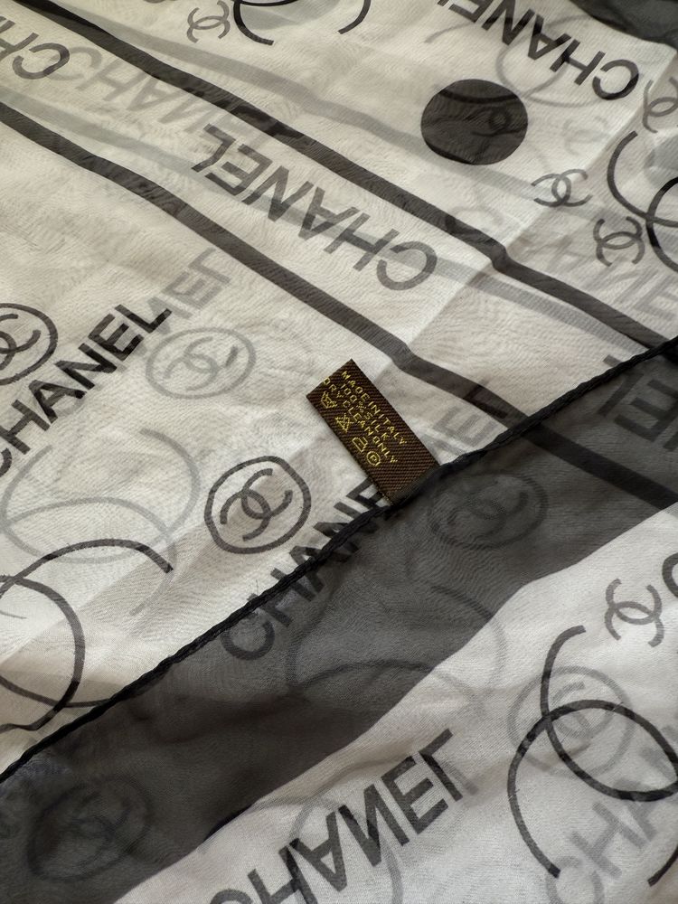 Шовковий шарф вінтаж шаль платок оригинал хустка палантин chanel