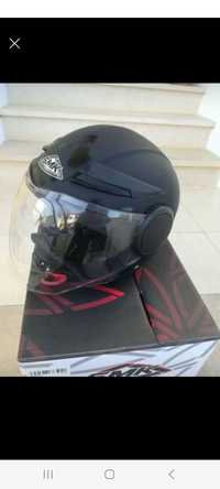 Capacete SMK Streem Preto Como Novo