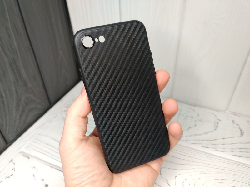 Чехол тонкий Carbon TPU на iPhone X/ XR/ XS Max. Не скользит