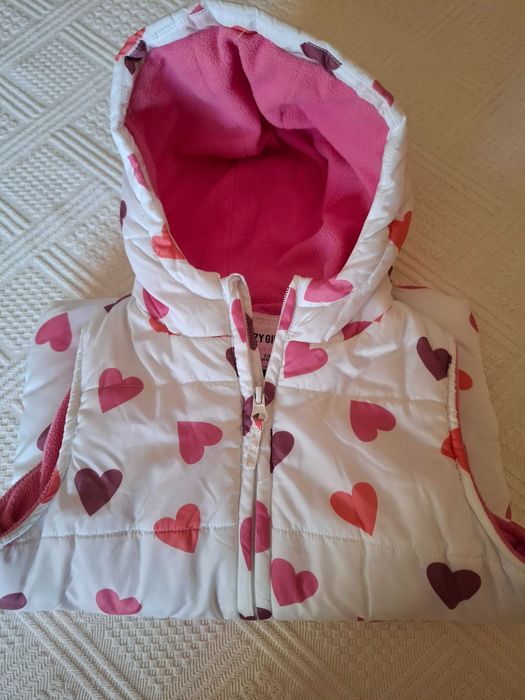 Colete com Capuz e Forro Polar Zipppy (Zy Girl ) T7/8 Anos