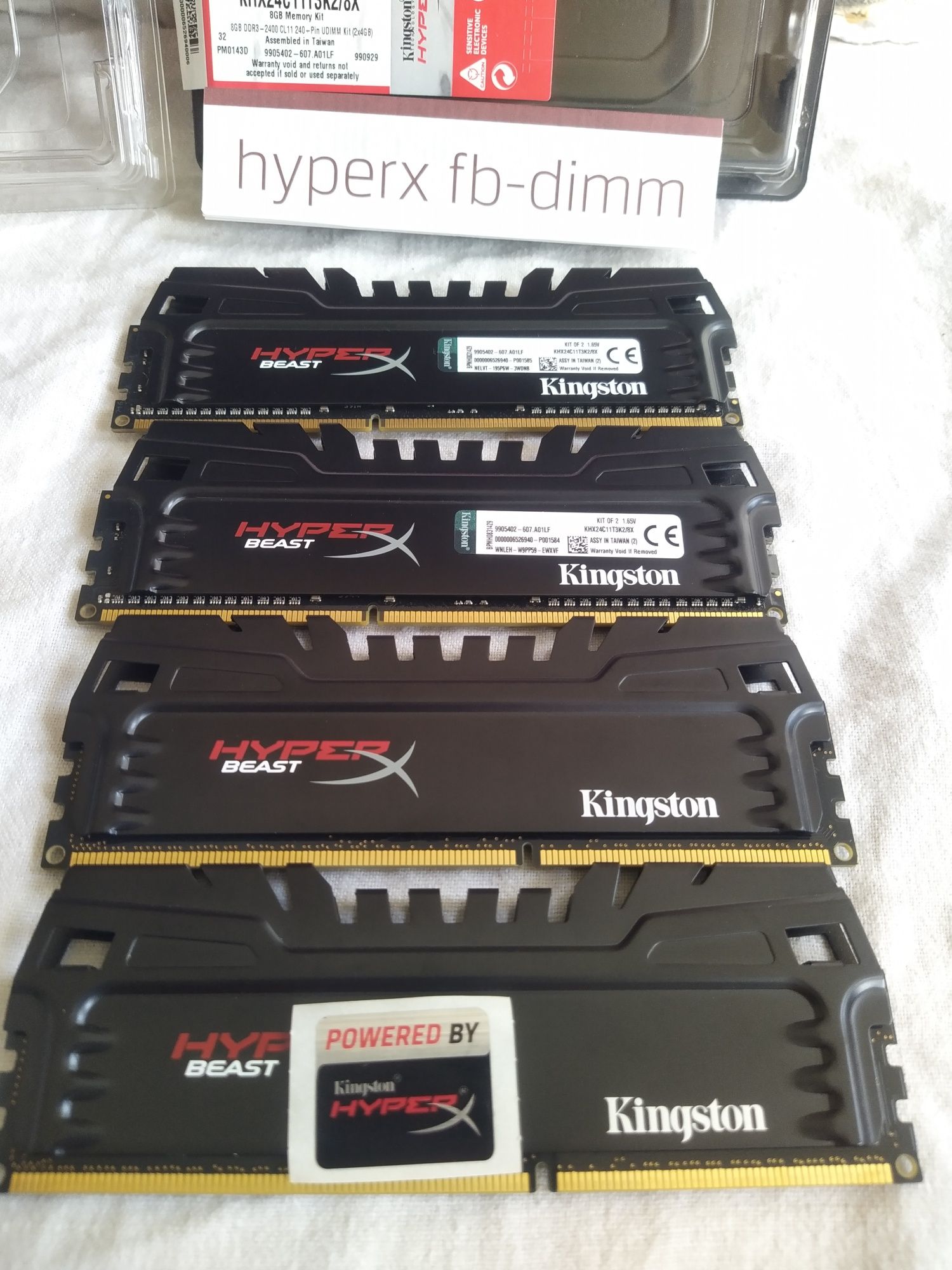 Ram DDR3 16gb 4x4gb 2400mhz