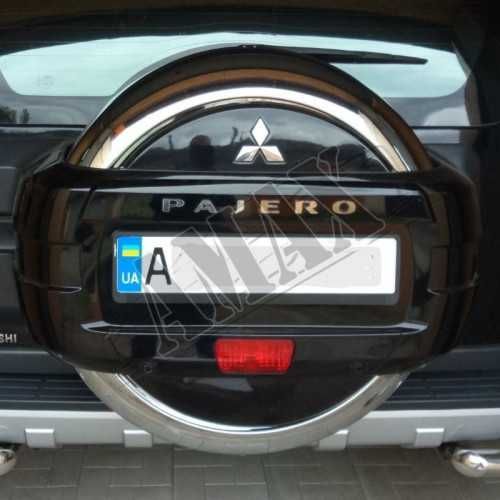 Чехол на запаску Mitsubishi Pajero Wagon 4, оригинал, Паджеро Вагон IV