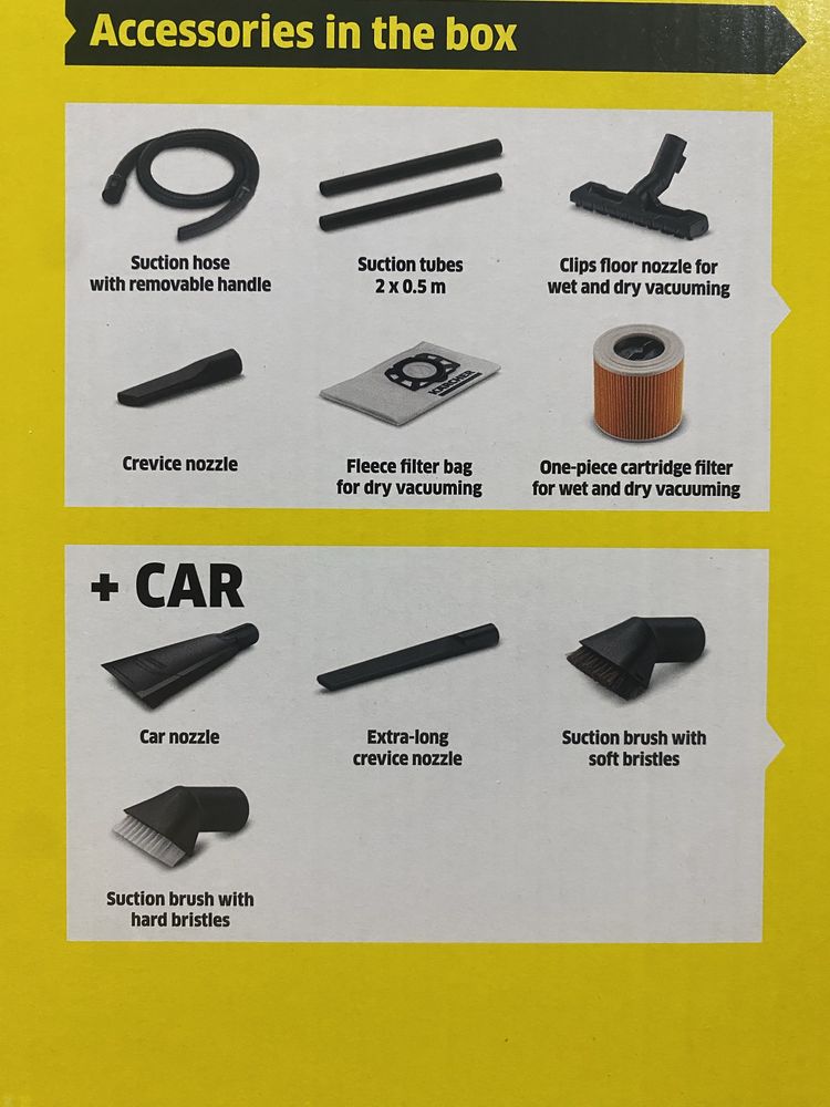 Професійний пилосос Karcher WD 3 V-17/6/20 Car (1.628-115.0) кершер
