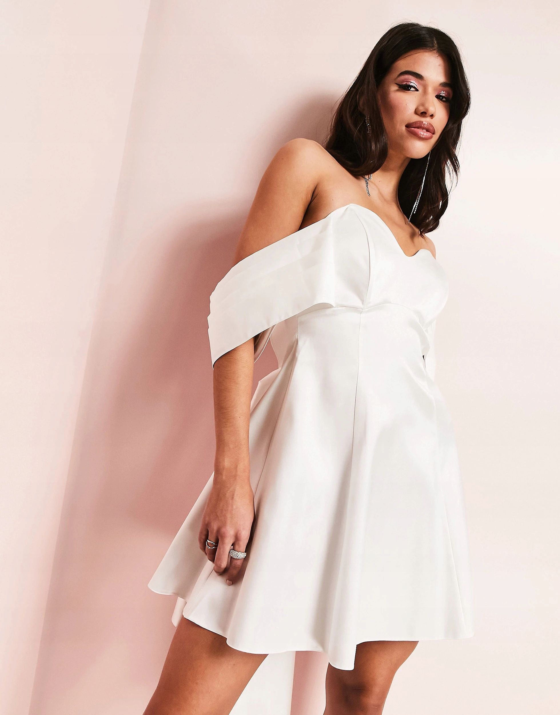 Asos Luxe 38 M Biała Sukienka Z Gorsetem Glamour J22381
