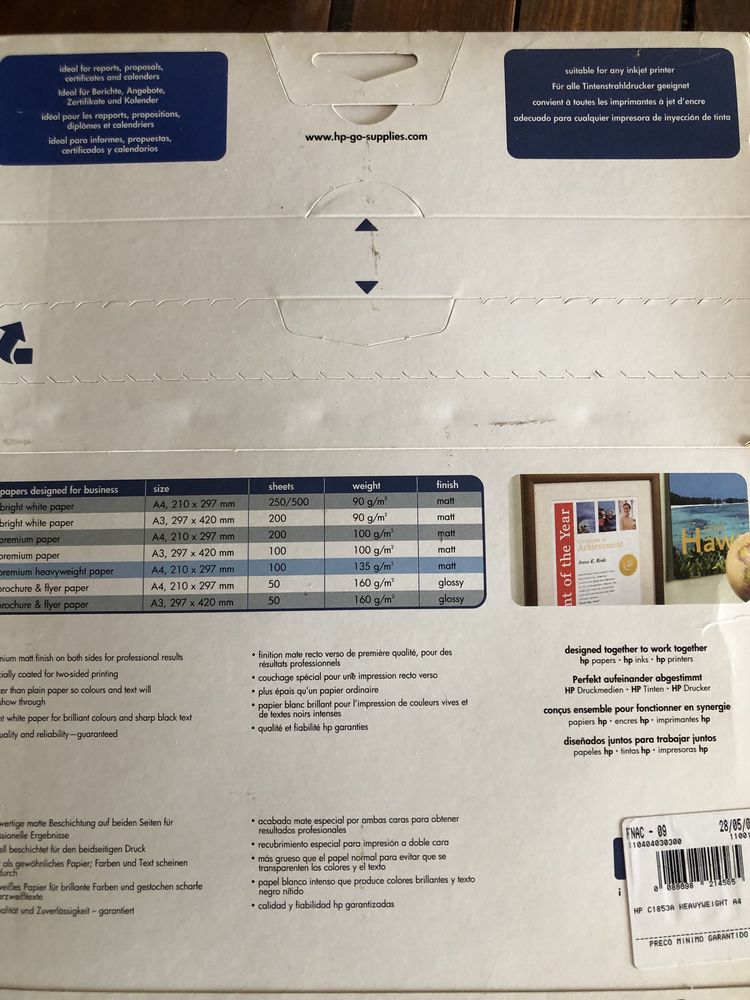 Papel HP Premium - 2 caixas