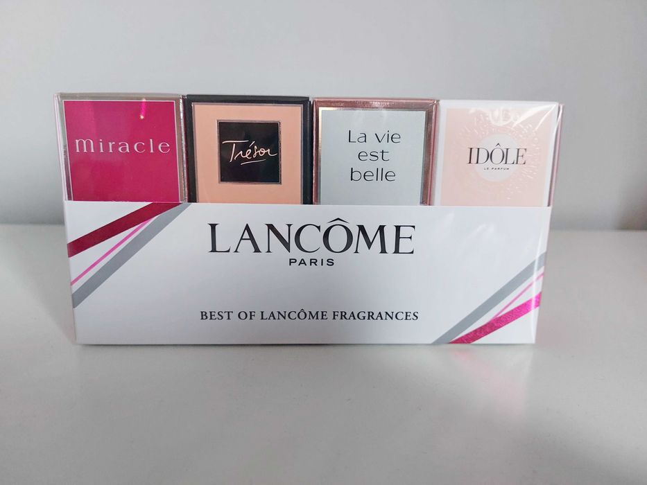 zestaw perfum Lancome w wersjach podróżnych, travel size, miniatury