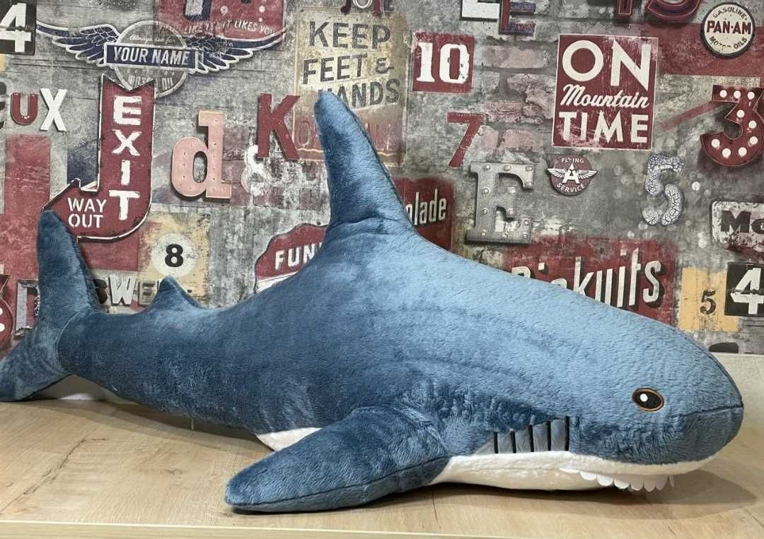 Плюшевая мягкая игрушка, подушка акула Shark doll 50 см
