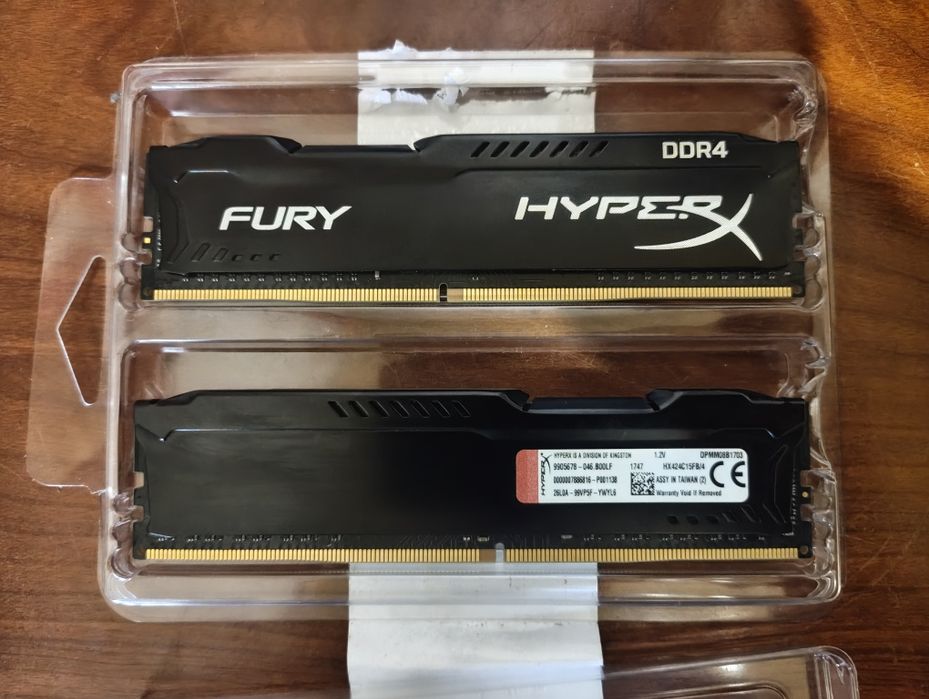 Kit Memória RAM HyperX Fury DDR4 – 8GB (2x4GB) 2400MHz CL15